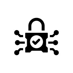 Digital security icon. Vector EPS file.