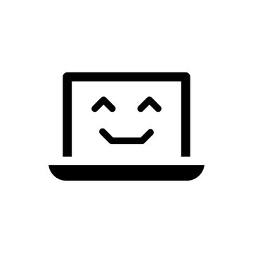 Secured Laptop Icon. Vector EPS File.