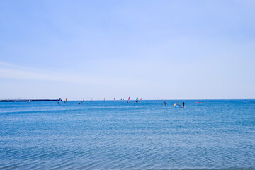 Obraz premium 神奈川県逗子海岸の海