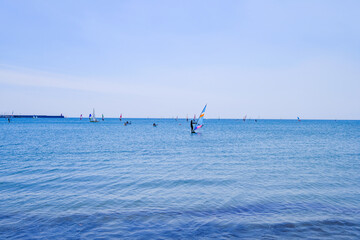 神奈川県逗子海岸の海