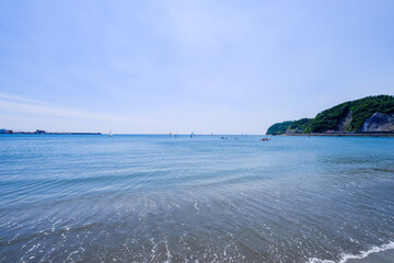 神奈川県逗子海岸の海