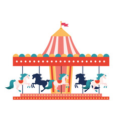horses carousel amusement © Gstudio