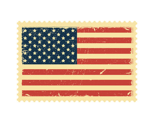 usa flag stamp