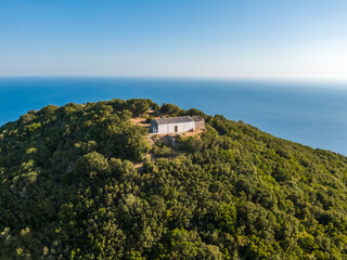 
Little church in the mountain of corfu greece