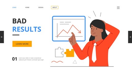 Bad business results concept