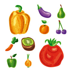 ten healthy food icons