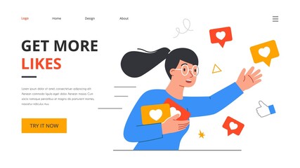 Social media star concept