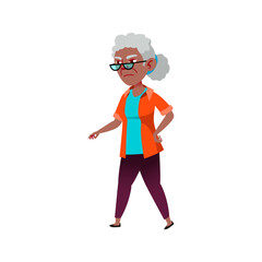 sad granny searching kids on playground cartoon vector. sad granny searching kids on playground character. isolated flat cartoon illustration