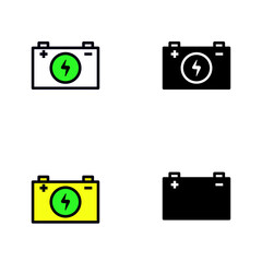 car battery icons on white background - 438362081