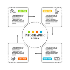 Vector illustration infographic design template with icon 4 step. Business design icon for presentation.