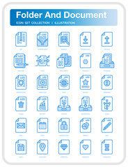 Folder And Document icon set