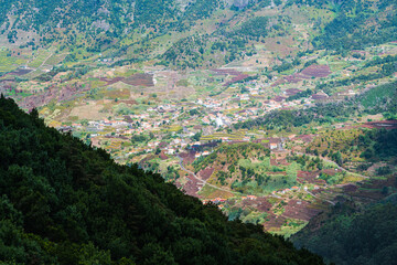 Fototapeta na wymiar Village from above in Madeira