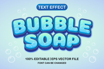 bubble soap 3d editable text effect