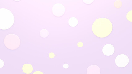 Soft pastel random circles pattern background. 3d rendering picture.