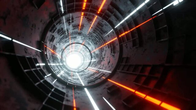 abstract digital sci-fi tunnel