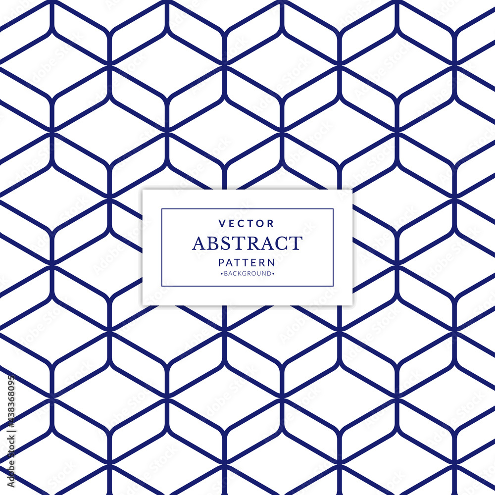 Poster blue geometric cubes seamless pattern. blue abstract geometric seamless cubes pattern background..