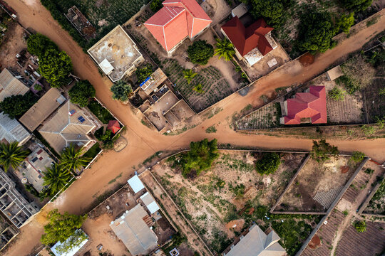 Scenic Cityscape Of Modern Rural Town