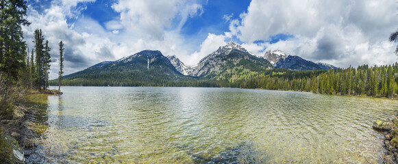 Grand Teton mountains and a lake