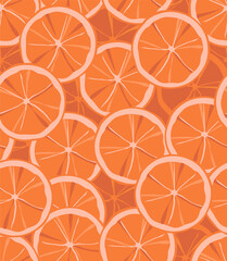 vector seamless pattern of orange in random places