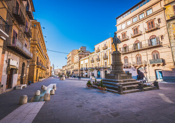 Corso Umberto I in Caltanissetta City Centre, Sicily, Italy, Europe