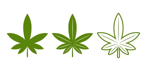 Marijuana Green leaf. Ganja. Drug. Hemp marijuana hemp leaves