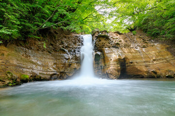 初夏の名水の滝　大分県由布市　Meisuinotaki Waterfall in early summer Ooita-ken Yufu city