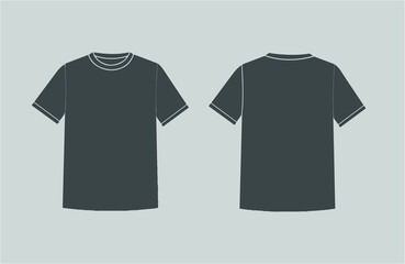 Heather Dark Grey T Shirt Design Template