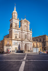 Fototapeta na wymiar Church of San Sebastiano in Caltanissetta, Sicily, Italy, Europe