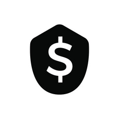 Business protection icon vector graphic illustration