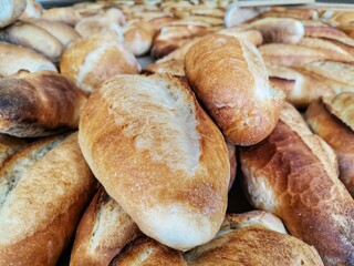 Breads. Fresh breads in the bakery.