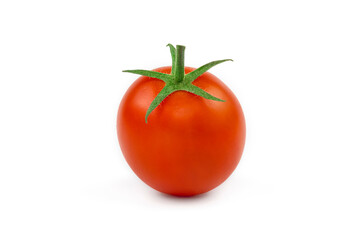 Red tomato, isolated on white background with clipping path.