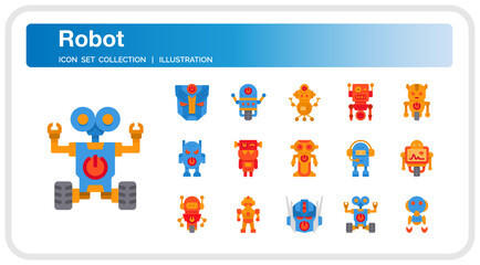 Robot icon set