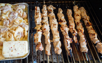 A Delicious Barbecue On The Grill. Picnic