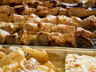 A Delicious Barbecue On The Grill. Picnic
