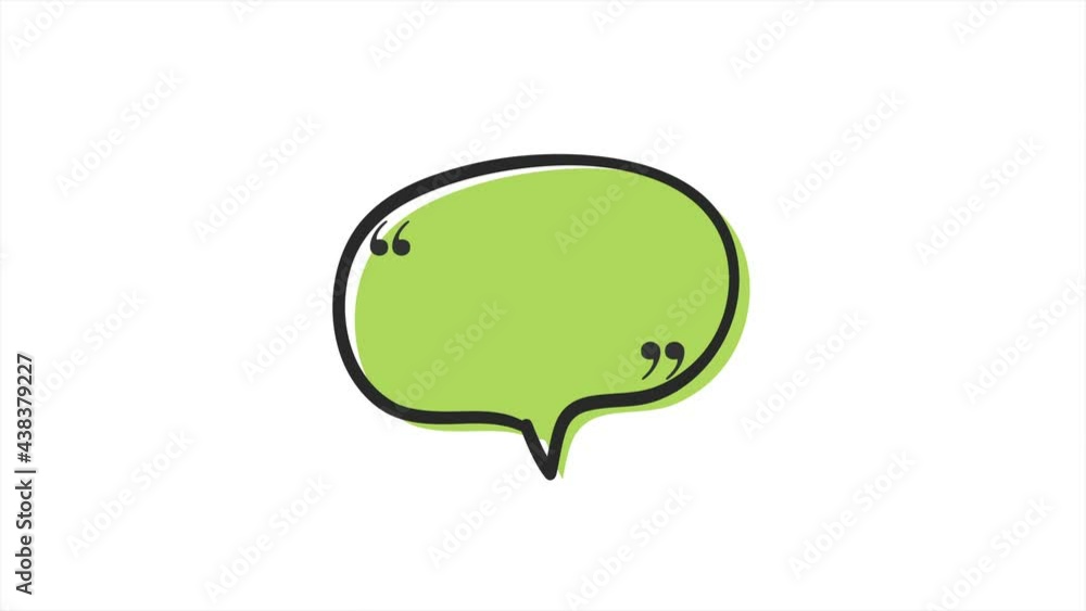 Poster animation for text concept design. communication concept. chat speech bubble.