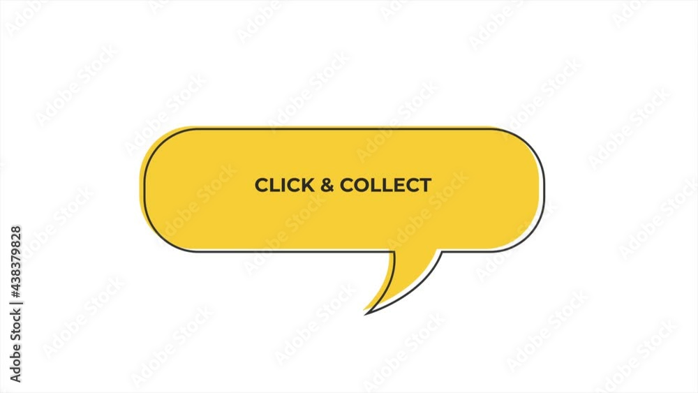 Poster click and collect animated button. promotion template. motion design 4k