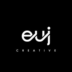 EUJ Letter Initial Logo Design Template Vector Illustration