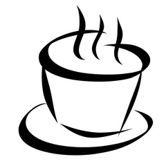 coffee or tea cup logo or icon