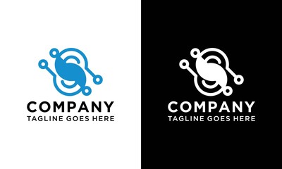 Letter S Tech Logo Design illustration. S Tech Digital Logo Design