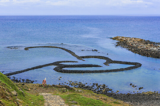 Double-Heart Of Stacked Stones, Penghu, Taiwan