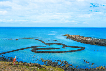 Double-Heart of Stacked Stones, Penghu, Taiwan
