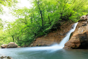 初夏の名水の滝　大分県由布市　Meisuinotaki Waterfall in early summer Ooita-ken Yufu city