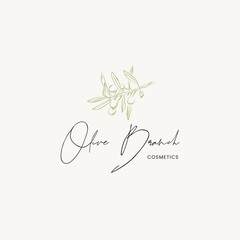 Hand drawn line art bohemian vector logo design template. Boho style illustration of elegant signs and badges for beauty, natural cosmetics, creative agency, spa and wellness, fashion, wedding.