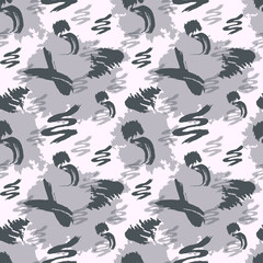 The texture of the black and white spot repeats the seamless pattern. Animal print spots. seamless pattern, prints for fabrics