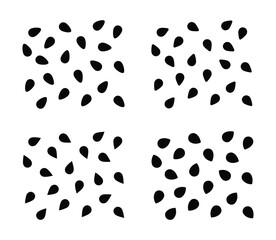 Watermelon seeds seamless pattern background. Pattern juicy and sweet flesh watermelon.