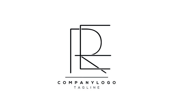 Abstract Letter Initial RE ER R E Vector Logo Design Template
