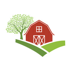 BARN AND TREE