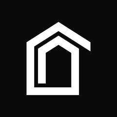 House and Letter G Outline Logo Concept. Monogram, Abstract and Simple Logotype. Suitable for Logo, Icon, Symbol, and Sign. Such as Initial and Property logo