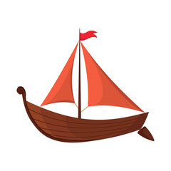 Yacht sailboat or sail boat marine. Cruise travel company. Sailing ship symbol