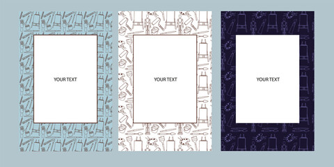 Background images for your text in vertical format. Hobby items. Background image for the Internet or printing on paper.